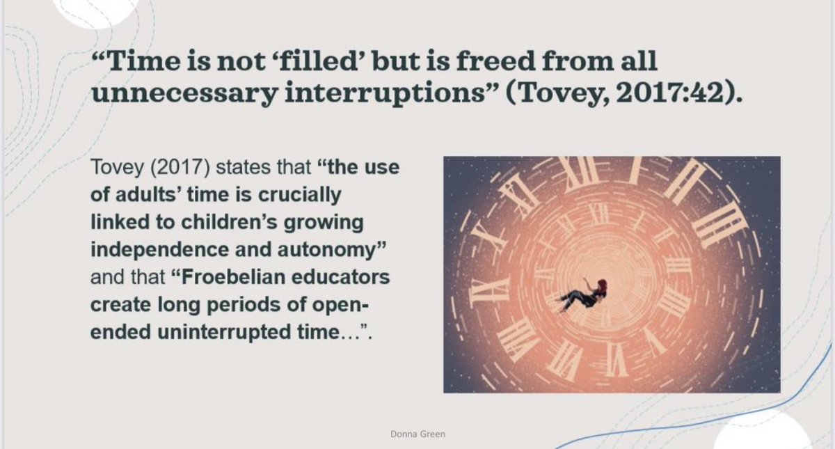 FalkirkFroebel's tweet photo. Do children have enough #TIME to play? Some key messages to reflect upon in relation to #Time & #Play #MondayMessages #SlowPedagogy #FroebelianPrincipledPractice 💗 https://t.co/5trNWy8lYl