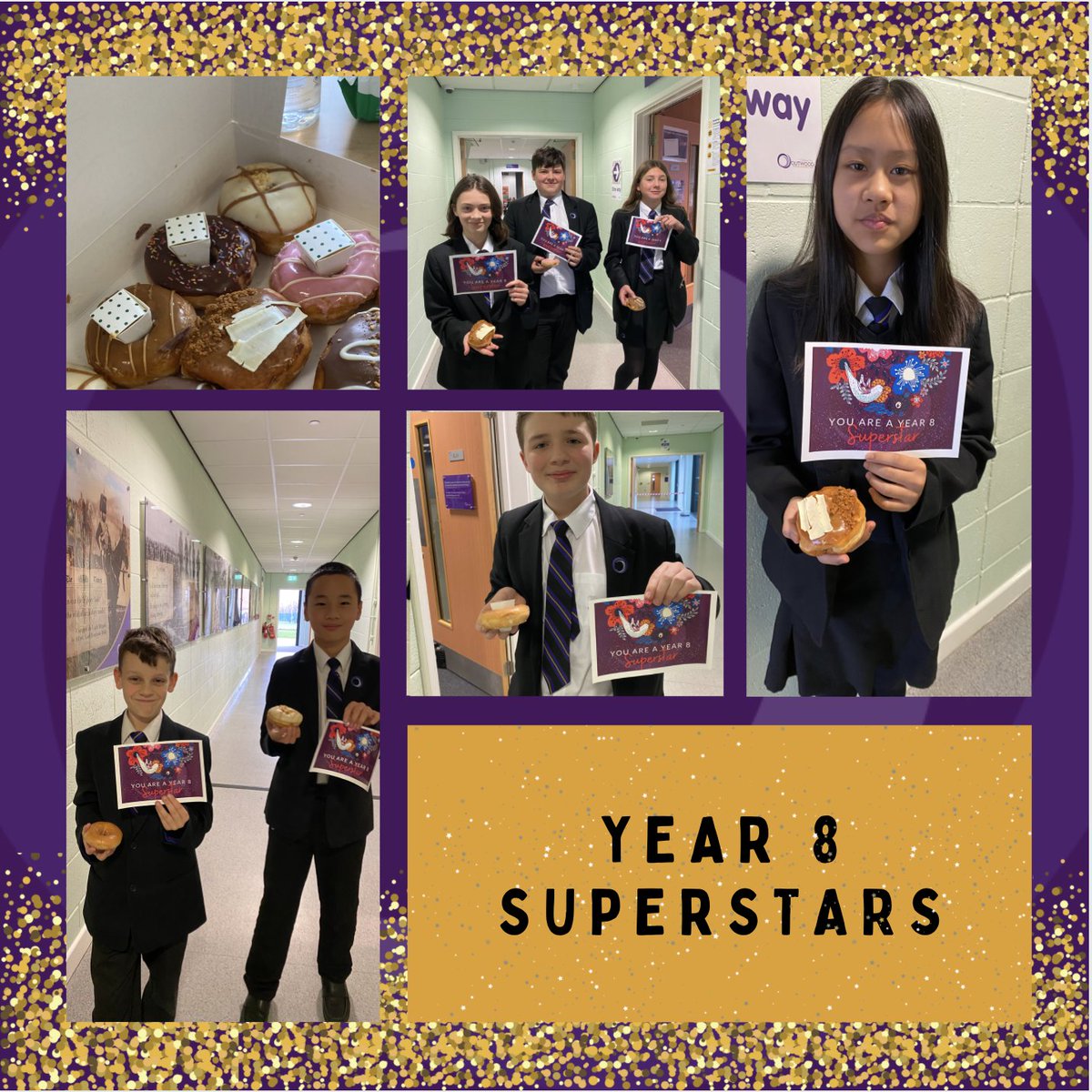 OutwoodAdwick's tweet photo. Please put your hands together for our year 8 superstars last week. Superstar qualities include: having a GREAT attitude to learning, being determined to IMPROVE, producing BEAUTIFUL work and being a POSITIVE influence #proudtobepurple #weareadwick #beasuperstar https://t.co/y38hZCdY2t