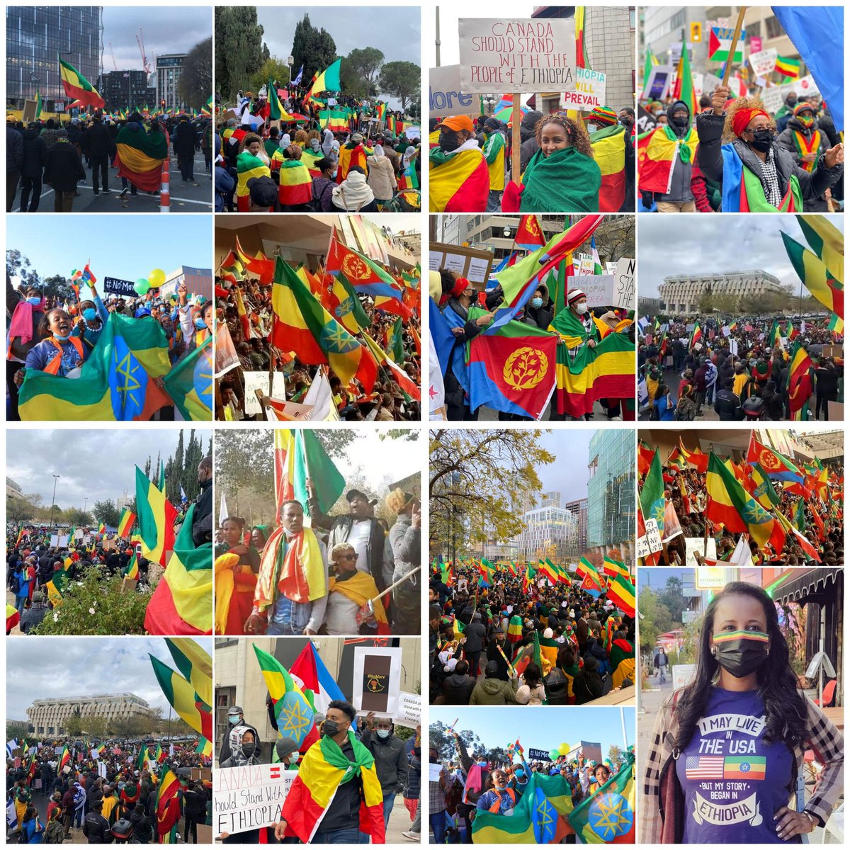 NeaminZeleke's tweet photo. Global #NoMore movement of #Ethiopians #Eritreans in 100s of thousands have spoken. Loud, bold, &amp; clear message to #Biden Admin @SecBlinken #EU @JosepBorrellF  #NoMore intervention in #HOA #NoMore disinformation &amp; support for universality hated #TPLFTerrorists .@HornOfAfricaHub https://t.co/kwKGz3bmr1