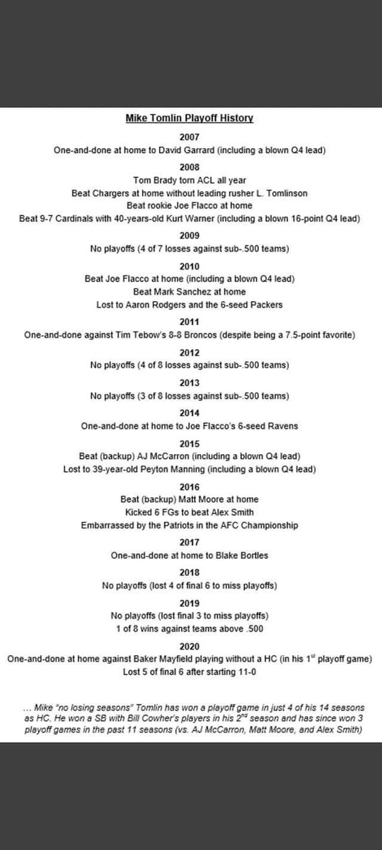 borona_birus's tweet photo. @steelers Fire the whole coaching staff Tomlin is the most overrated coach  heres the proof: https://t.co/bFwAP02mmH