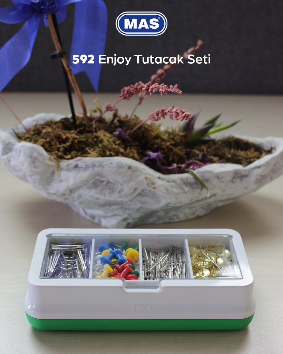 masburo_tr's tweet photo. 🎉 MAS Enjoy tutacak setinin şık ve estetik tasarımı ile toplu iğne, ataş, raptiye ve harita çivisi artık bir arada 🤗

#Mas #MasBüro #MasBüroTR #Kırtasiye #ofismalzemeleri #MasKalitesi #MasEnjoy https://t.co/COtO3YC7O7