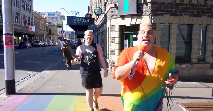 deanarcuri's tweet photo. It was a pleasure to once again don my rainbow kaftan yesterday and interview some of the queers in the #gaybourhood as part of @ThorneHarbour Healthโs 29th annual Keith Harbour address and awards ceremony.
#CommunityDarling https://t.co/TeFk7lPfRi