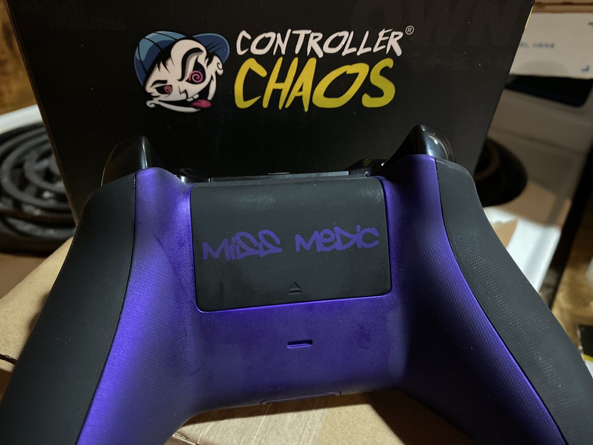 DokturPlague's tweet photo. Thank you shoutout to not only a friend but a fellow twitch subscriber & a fan of mine for this amazing gift when I was in need & cheered me up. Was totally unexpected & highly appreciated! ๐๐ค @ControllerChaos #controllerchaos #customcontroller https://t.co/obe7N9OvTW