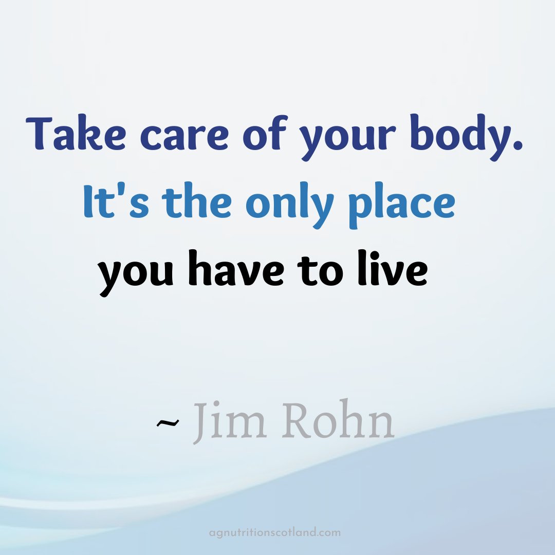 ag_nutrition's tweet photo. Take care of your body.
It is the only place you have to live ~ Jim Rohn.

#health, agnutrition, #nutrition, #transformingpeople, #agnutritionscotland, #wellbeing https://t.co/ZPVpz5rait