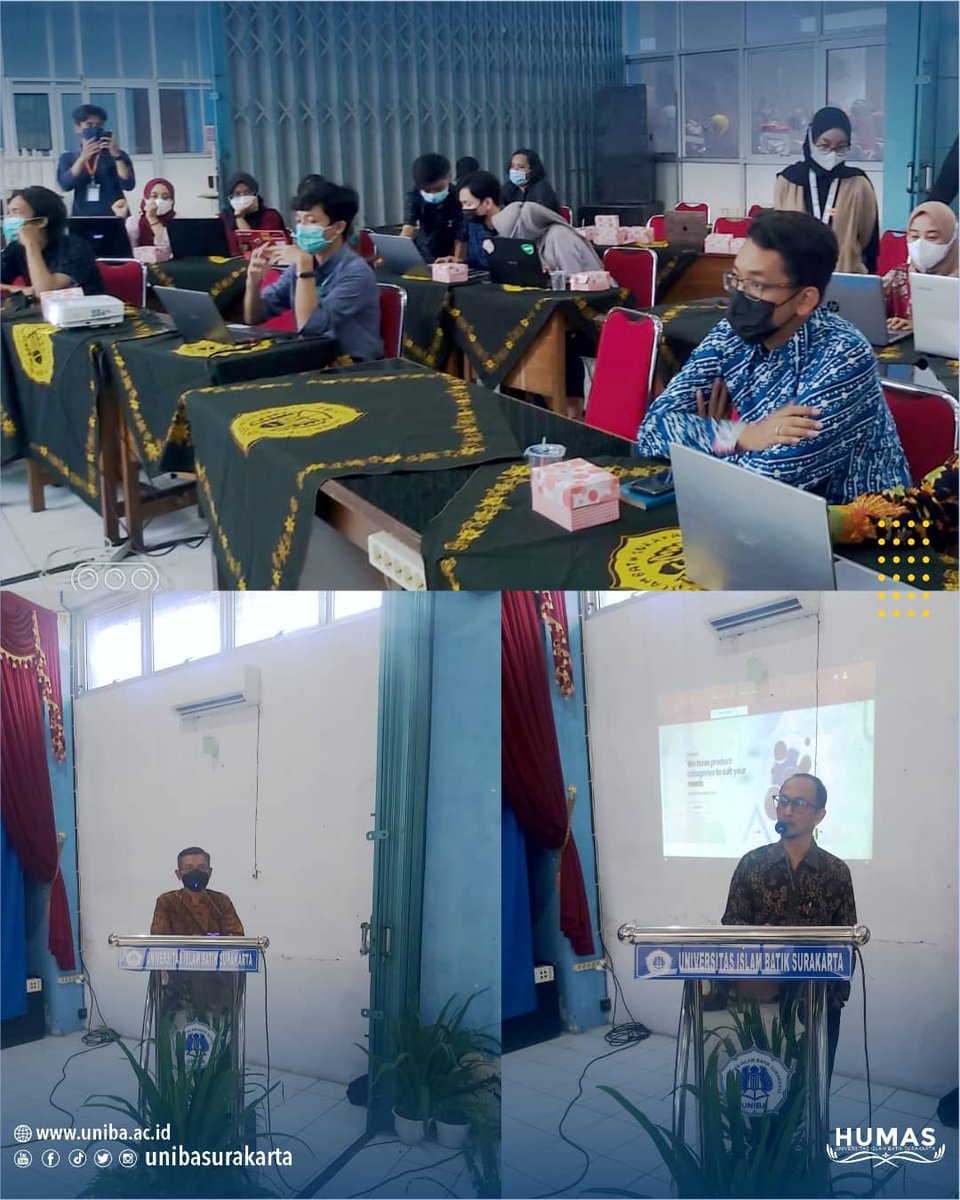 UIBSurakarta's tweet photo. Tim Matching Fund UNIBA Surakarta adakan pelatihan dan pendampingan bagi para UMKM penggunaan E-Commerce JAVACRAFT

#unibasurakarta #matchingfund #uniba #umkm #ecommerce #kampusmerdeka #javacraft https://t.co/sTz4ieAo7T