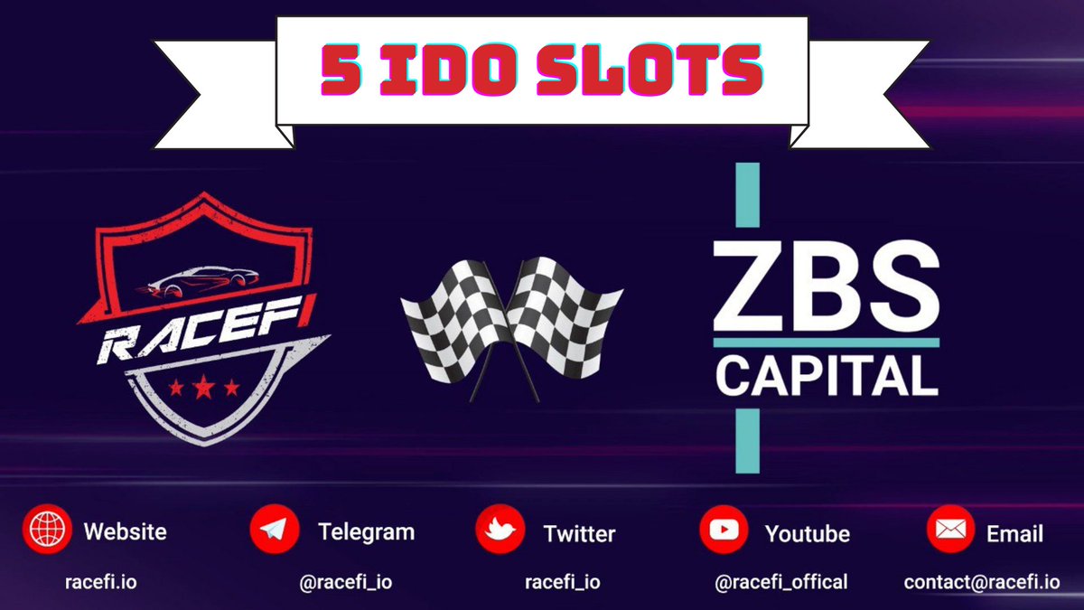 racefi_io's tweet photo. 🎊 RaceFi partners with @ZBScapital and @CryptoDiffer 

To celebrate the strategic partnership, RaceFi jointly with Cryptodiffer to giveaway 5 RaceFi IDO Slots on SolRazr! The Campaign will finish on November 25th.

👉 https://t.co/ni34udDK9j https://t.co/suGDAROnCJ