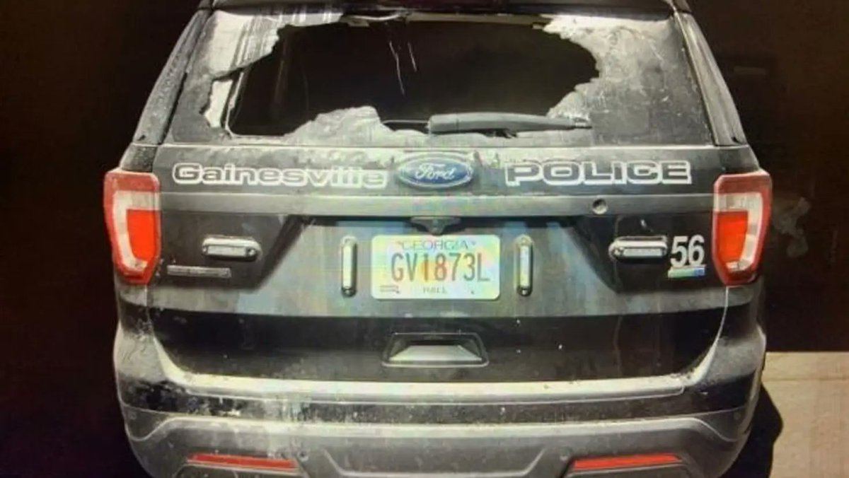 Five Georgia men have been sent to prison for burning cop car in Gainesville during a George Floyd protest last year.