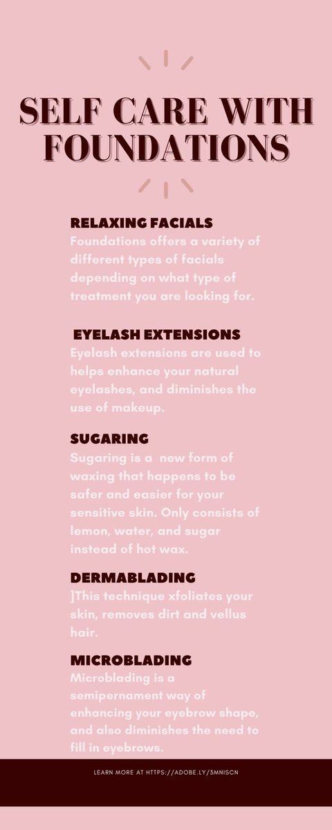 DMCfoundations1's tweet photo. Check out our new infographic about how you can self-care with Foundations!✨💕
#selfcare #foundations https://t.co/SjPOHBQq8P