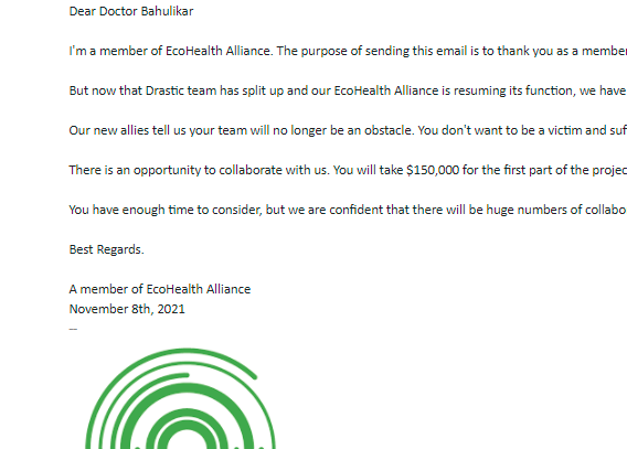 EmilyBergseth9's tweet photo. #COVID19 #pandemic 
#EchohealthAlliance
#DaszakstillLying https://t.co/imGmJcSrRx