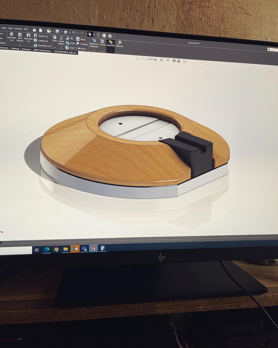 tmhough018's tweet image. 6061, Delrin &amp;amp; wood.
Modeled in #solidworks
Cam in #fusion360
Cut with #bantamtools desktop CNC