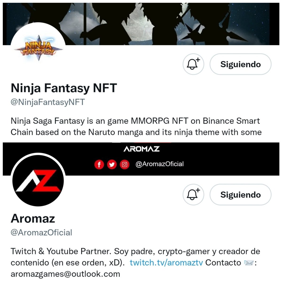 Jonach2021's tweet photo. @AromazOficial @NinjaFantasyNFT @AromazOficial @NinjaFantasyNFT 
Vamos con todo 🙌
@ChaconMarch0610 @marloncastromon https://t.co/bLDH3IVy5q