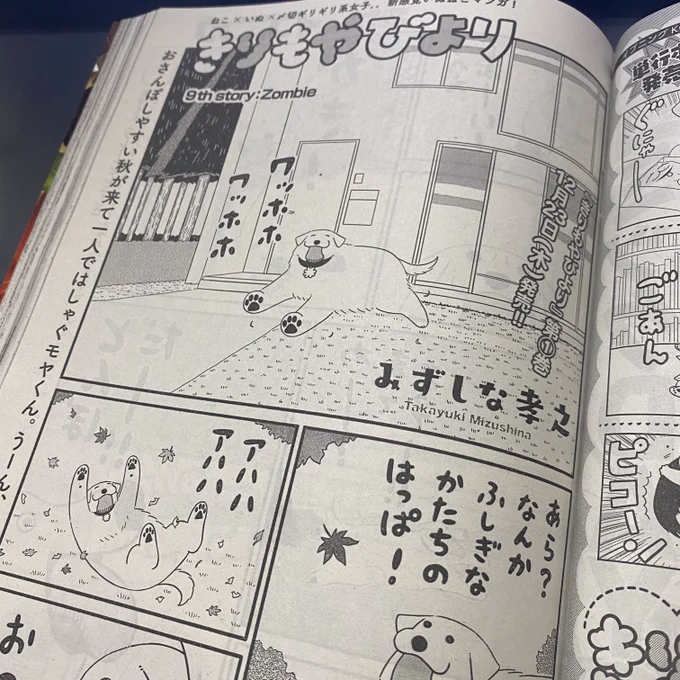 あした祝日のため、1日早く講談社イブニング発売です。「きりもやびより」第9話掲載されてます。単行本1巻は12/23発売。ムーコのお蔵出しクオカードプレゼントもやるみたいですのでどうぞよろしくです!詳細はきりもやびより公式へ→ @kirimoyabiyori 