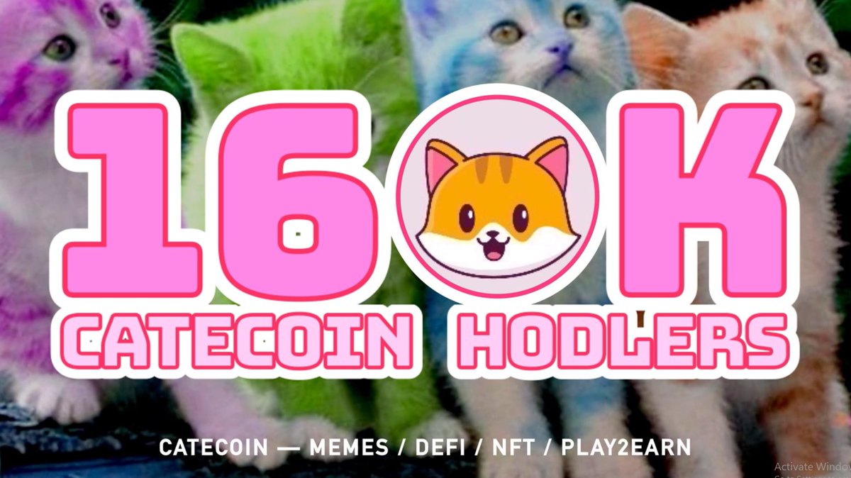 catecoin's tweet photo. The crypto market has been down this week, but CATECOIN kept growing!!!

We are now 160,000 hodlers strong!!!
👏👏🥳🎆🎉🎊

#catecoin to the everywhere! https://t.co/XvsNOOpKFx