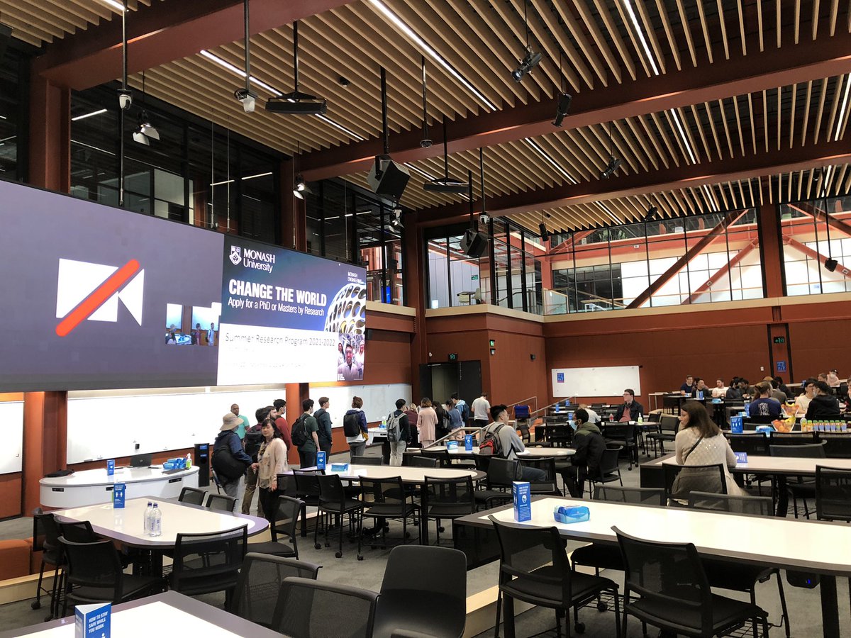 ecroft's tweet photo. Just so thrilled to welcome out largest cohort ever of Summer research program students. Can’t wait to see what this fantastic group of students will achieve.  #changeitforgood @monashengineers https://t.co/Lq6idSEHOB