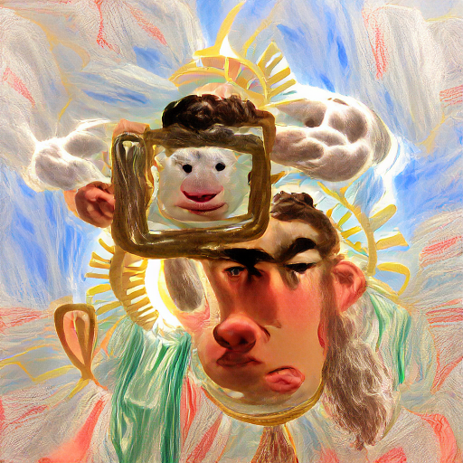 GreyHolo's tweet photo. AI Generated project gone weird. This was iteration 2060 of Prompt - "Gods self portrait"
#AI #Digital #digitalart https://t.co/1vMrwxj22F