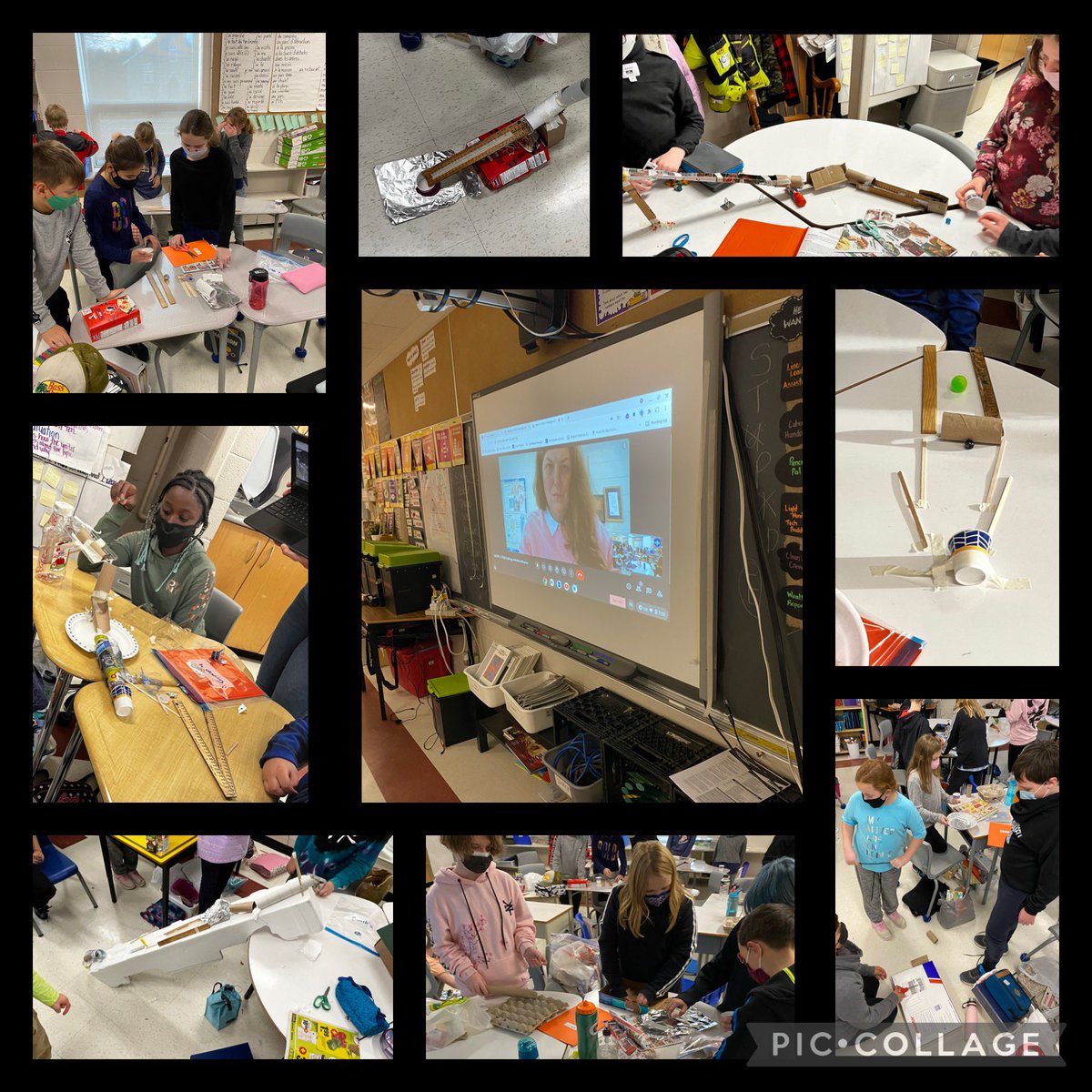 StCatherineGr5's tweet photo. Thank you to Mrs. McLaren @StAndrewPGL who led our STEM challenge Friday. After discussing the UN Sustainable Development Goals, students were asked to build a machine that demonstrated a transfer of energy or 2 directional changes. We put our global competency skills to work! https://t.co/yRL34PSBd7
