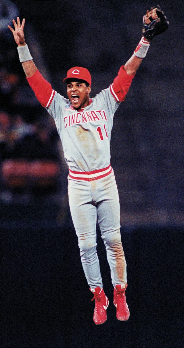 Vintage Jerseys & Hats on X: Barry Larkin, 1990 @Reds   / X