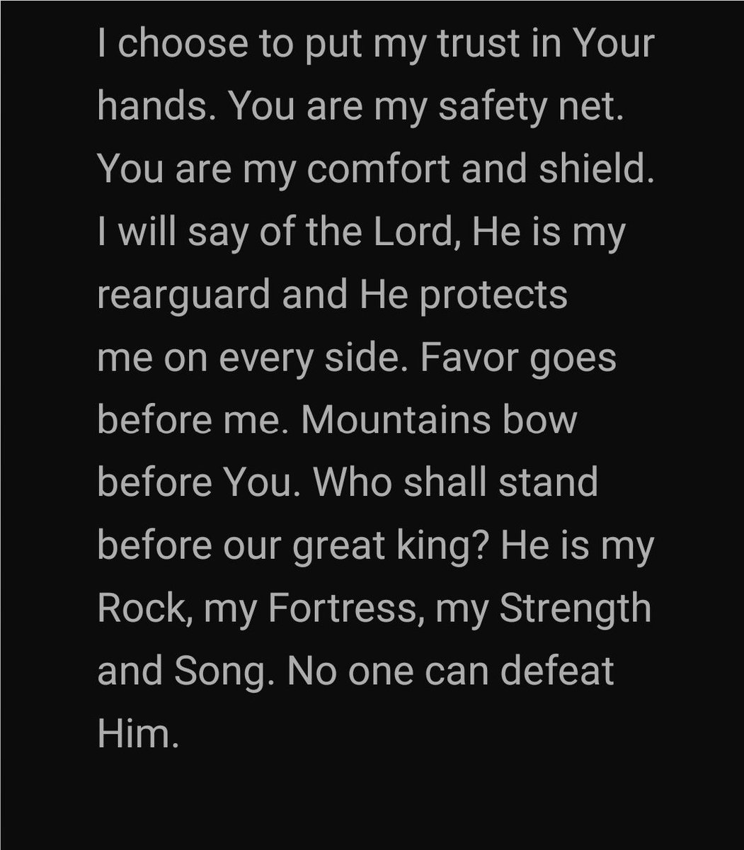 gitau_ben1's tweet image. I will say of the Lord, “He is my refuge and my fortress; My God, in Him I will trust.”
Psalms 91:2 NKJV