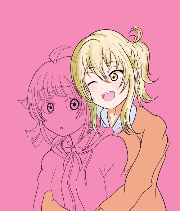 りなりーと愛ちゃんを描いていってます
 #ラブライブ #lovelive #虹ヶ咲 #ニジガク #天王寺璃奈 #宮下愛 