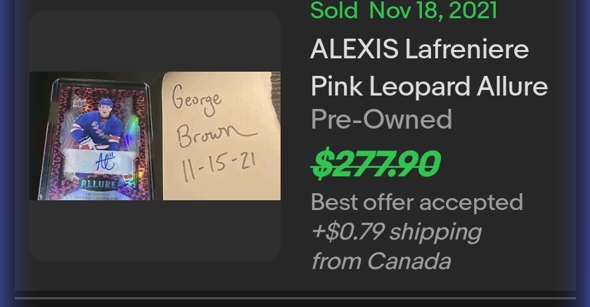 Shlamwow's tweet photo. Recently dealt with bullies in the hobby that is unacceptable and saddens me. They didnt get their way so they degraded the value of my item on ebay by making a fraudulent comp using my own picture. First picture is my listing. Second is the picture of the fake listing. (1/10) https://t.co/qIPglhp4Am