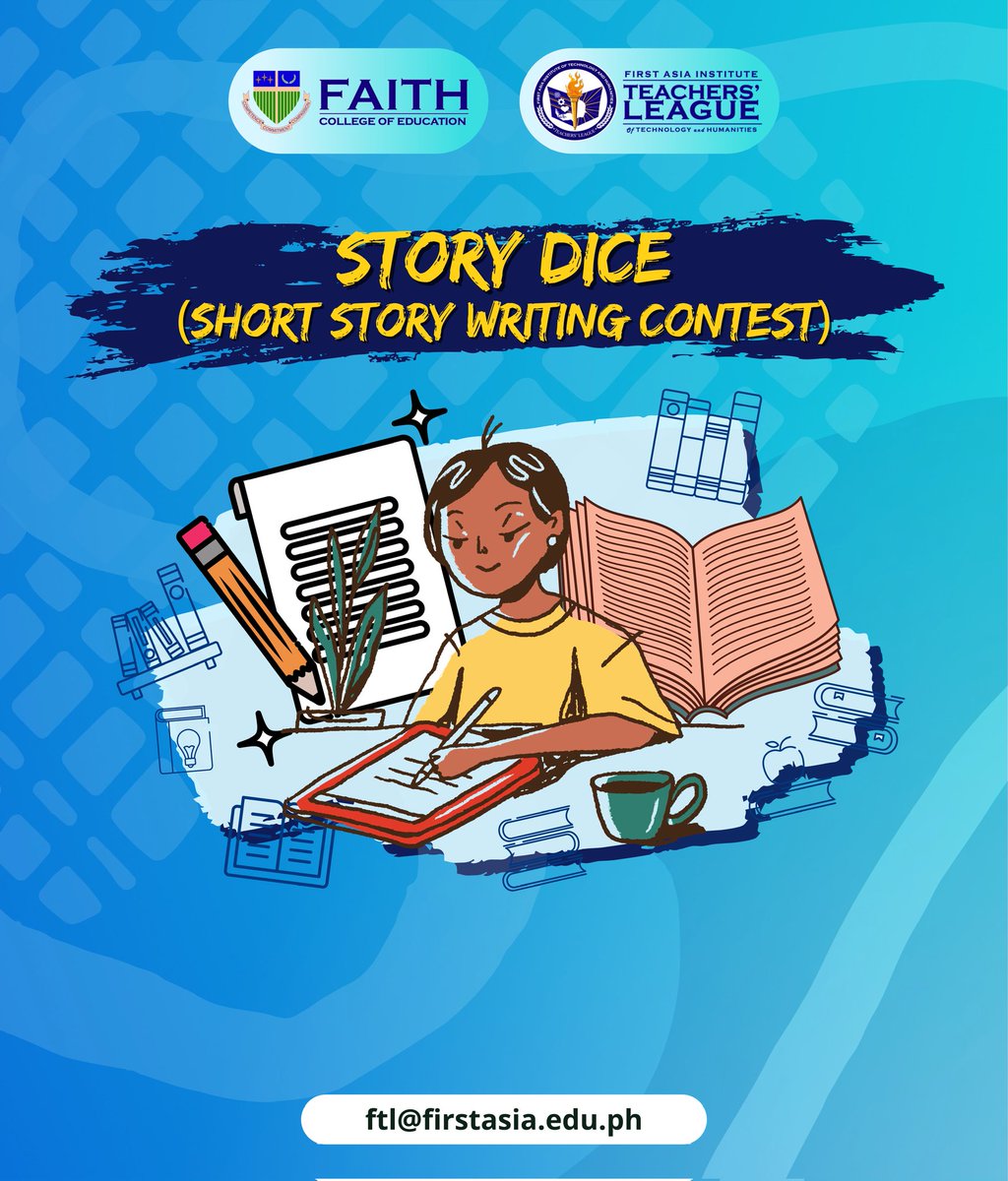 faithtlofficial's tweet photo. STORY DICE – SHORT STORY WRITING CONTEST

• This is a short story writing contest. Story Dice Application will be utilized to identify the writing prompts/ topics.

#NationalReadingMonth2021
#FAITHCoEd https://t.co/u8QEOse4T2