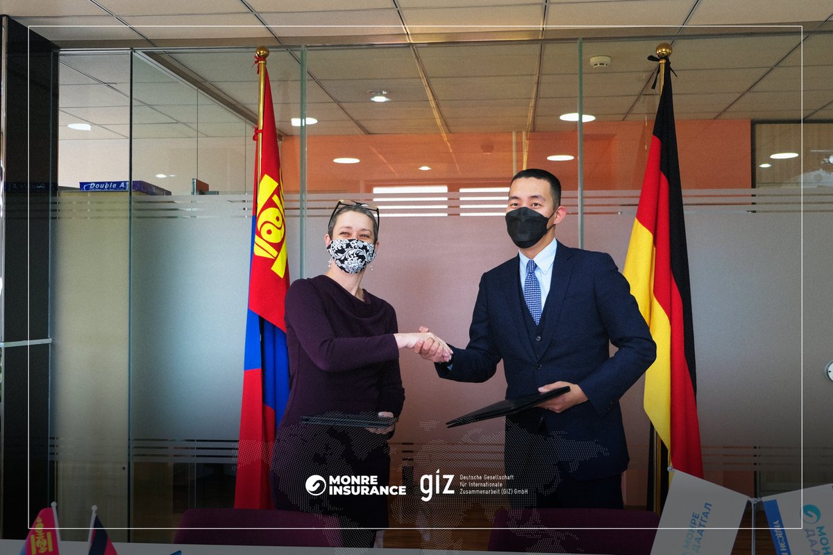 MonreInsurance's tweet photo. Монре даатгал Х��К нь Монголд анх удаа даатгалын салбарт Германы Олон Улсын Хамтын Ажиллагааны Нийгэмлэг буюу GIZ-тэй хамтран Жижиг, дунд үйлдвэр эрхлэгчдэд учирч буй эрсдлийг бууруулахад даатгалыг нэвтрүүлэх Олон улсын төслийг эхлүүлсэн томоохон үйл явдал болж байна. https://t.co/nbWtuco4eV