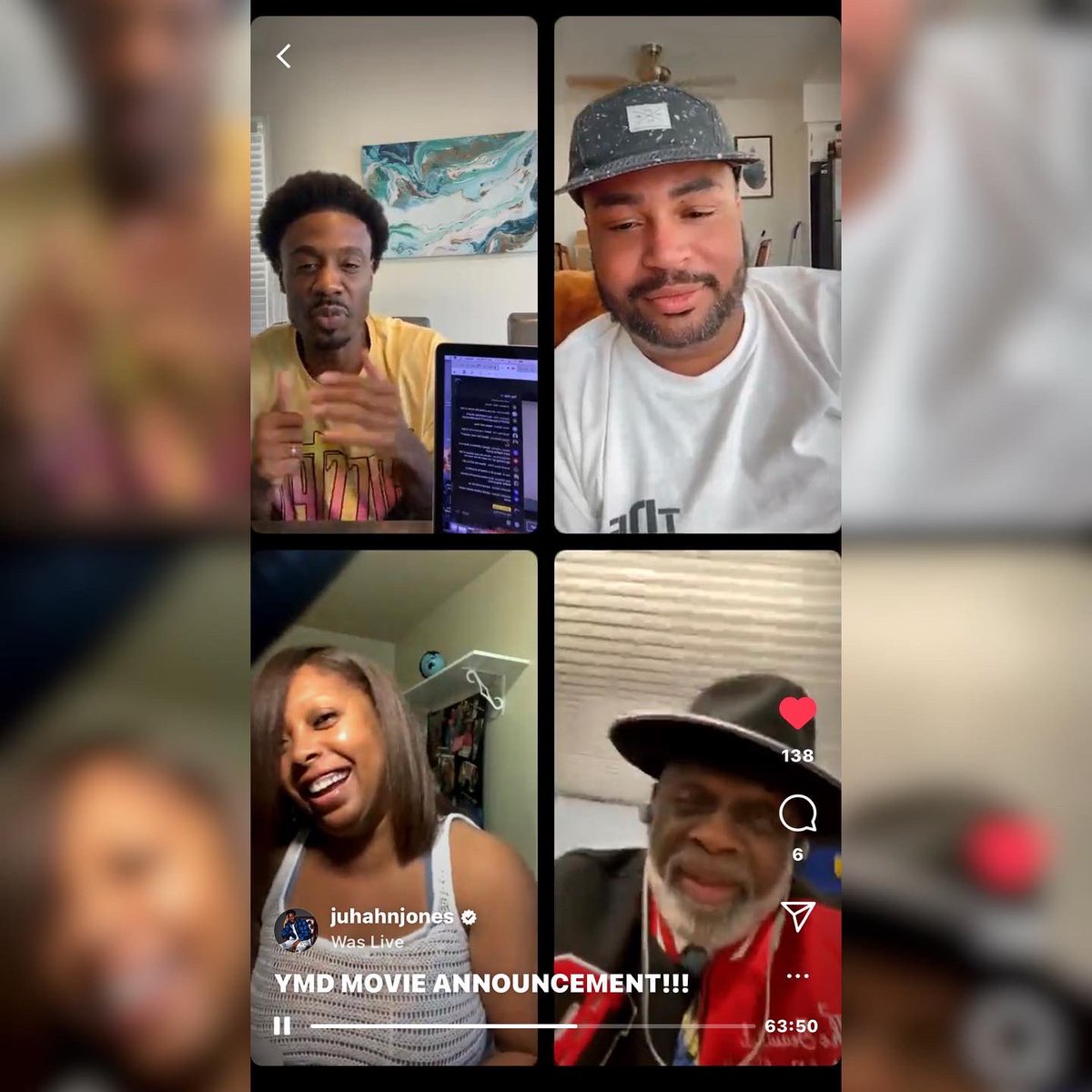 CallMeMrRay's tweet photo. Movie announcement today with @juhahnjones and @MichaelColyar #YouMarriedDat trailer drops tomorrow & in select theatres Valentine’s Day 2/14/22 🤟🏾😎 https://t.co/2UxvkbxyW6