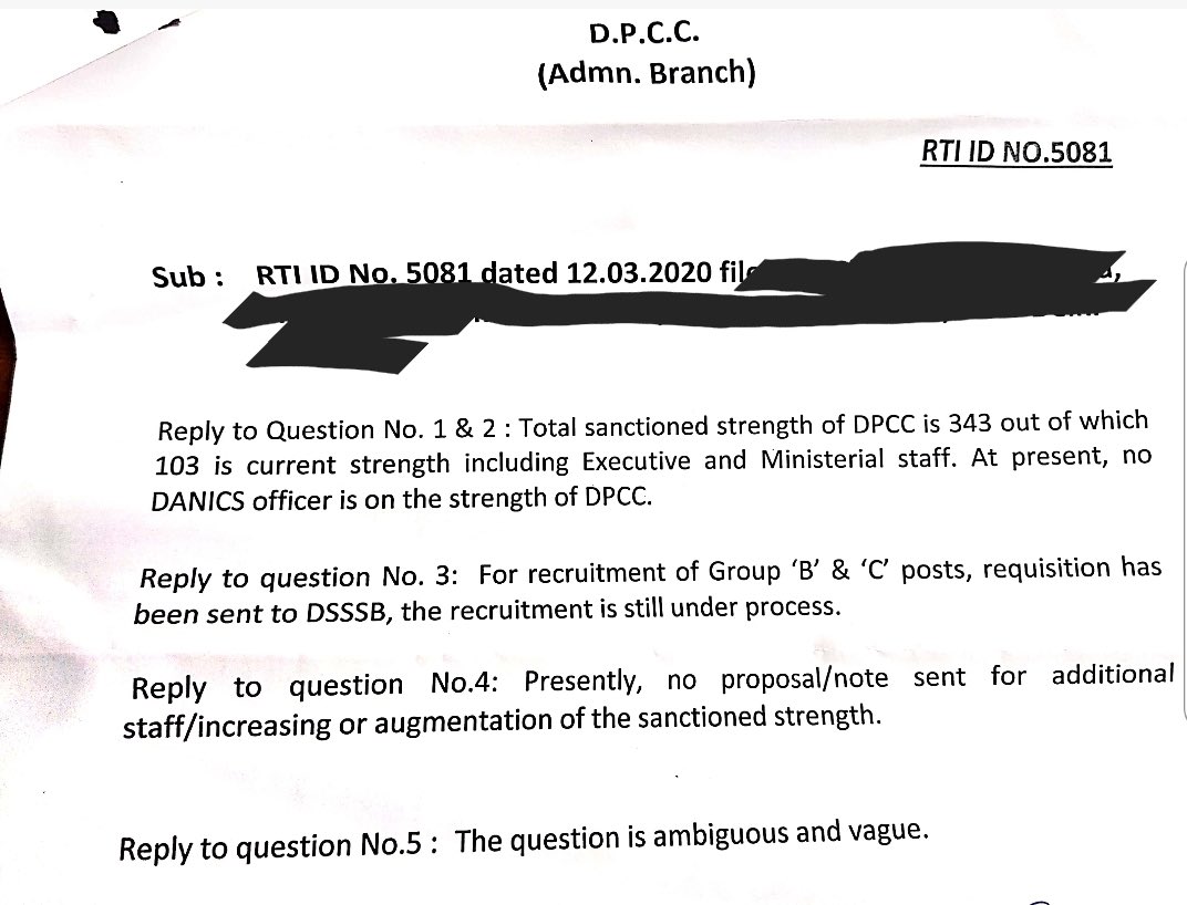 BhavreenMK's tweet photo. How do u expect complaints to be reviewed without min staff in this public health emergency? @LtGovDelhi @ArvindKejriwal @AapKaGopalRai

240 vacant posts in 2020 in @DPCC_pollution to 192 vacancies still in 2021; 

And no proposal yet initiated for additional equipment/vehicles! https://t.co/EpbcWgZUeS