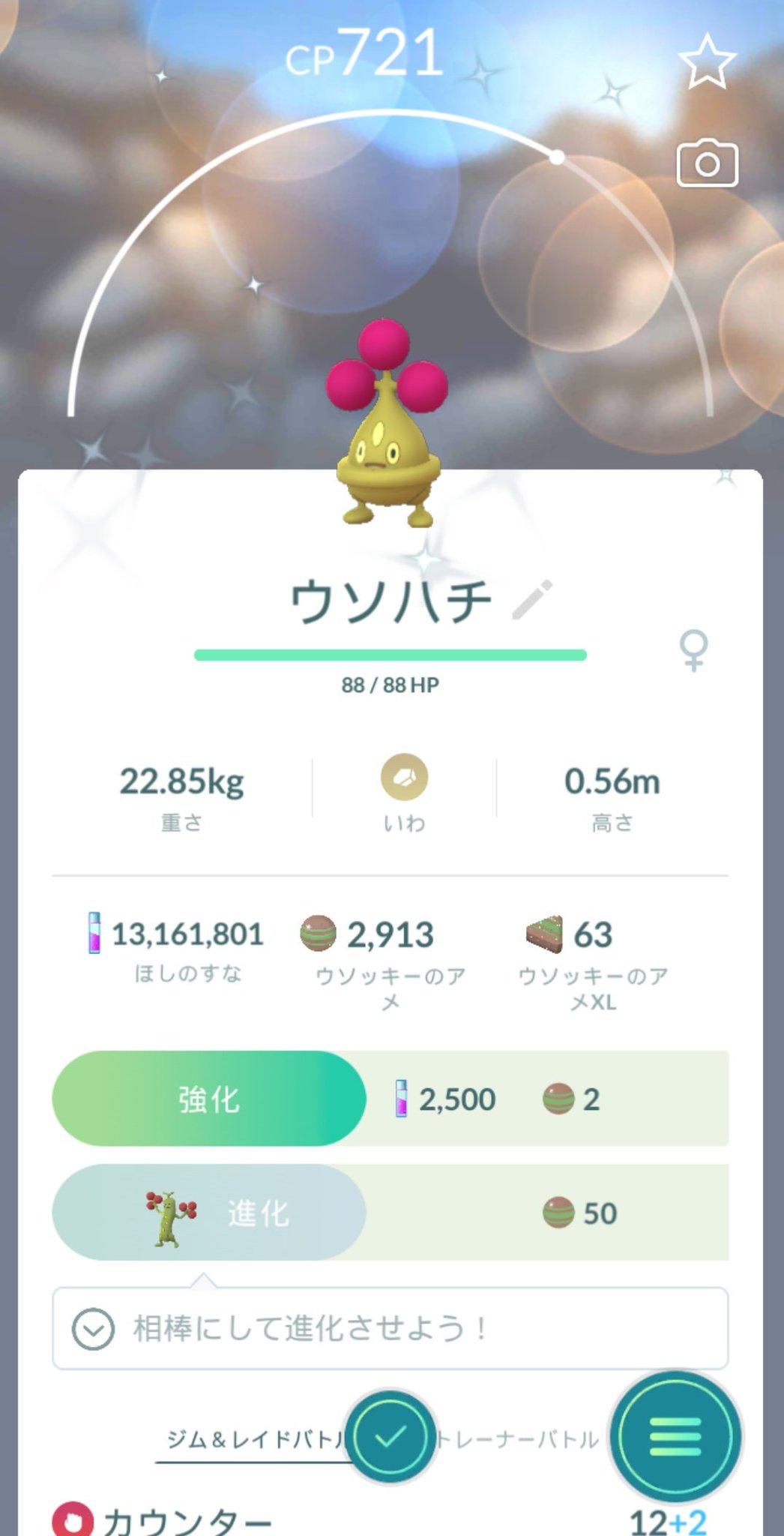 タコ８ ポケモンgoのダイパリメイクイベント 卵孵化ではウソハチのみ マネネは卵ストック5個残ってるけど 16匹孵化するも色違いなしに終わる 肝心の本元のダイパリメイクの方はというとイルカに外注して開発した結果 バグゲーと化してる模様 ポケモンgo
