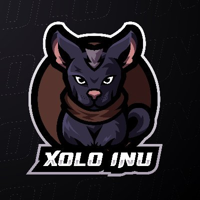 Xolo Inu's logo, a black cute puppy