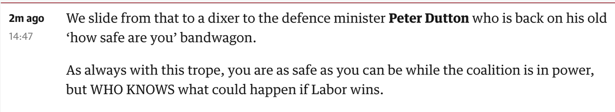 #auspol #morrisonfail #ScottyThePathologicalLiar 
For my own sanity I prefer to read the wonderful blog by <a href="/AmyRemeikis/">Amy Remeikis</a> of #qt than viewing it.  It tells me everything I need to know and always entertaining. 👍