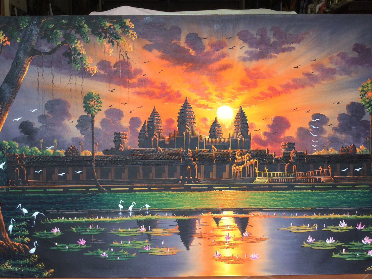 CambodiaArts's tweet photo. Check out Khmer Arts Cambodia Angkor Wat Oil Painting on Canvas Signed 39.3in x 78.7in  https://t.co/E1eHXla0J2 via @eBay #camboida #angkorwat #oilpainting #angkorwatpainting #paintings https://t.co/8h4vDxt1M7