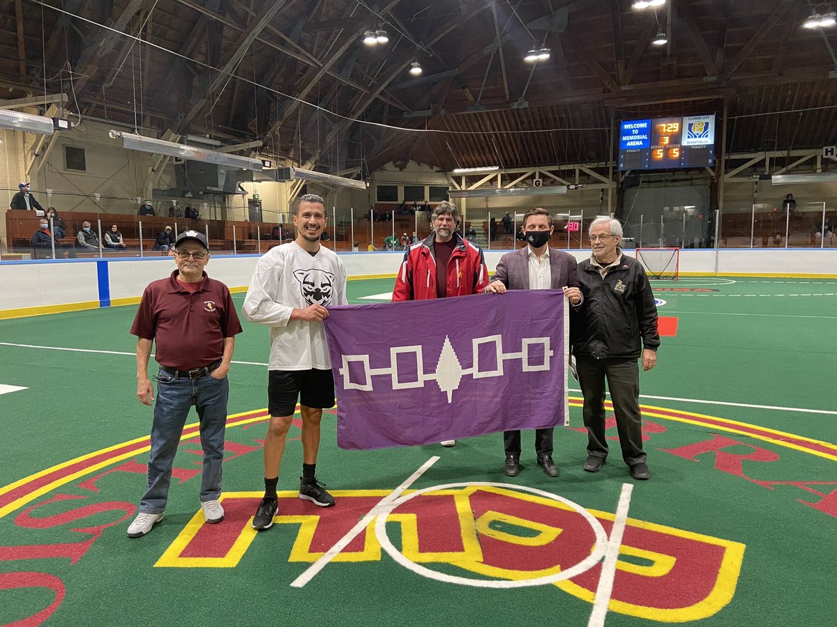 It was my pleasure to have Councillor Jeff working with me to have the City permanently raise this flag in Memorial Arena.  We extend thanks to Cody Jamieson in helping us, and we had to the pleasure of Jeremy Thompson representing our Indigenous friends with Mayor Patrick Brown.