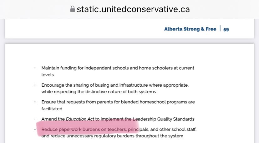 MsLutzmann's tweet photo. @TheBreakdownAB I’ve been teaching since 2008 and I don’t have enough fingers and toes to count the things that have been added to our workloads since then. The @UCPCaucus promised teachers more support and less paperwork, so we could focus on learning, but they have failed to deliver. #abed https://t.co/AOsCW5vWza