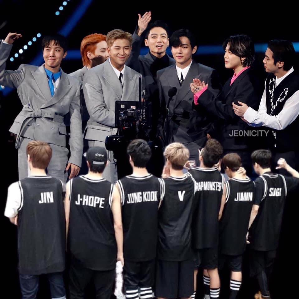 latieunhien's tweet photo. @AMAs @BTS_twt From  “Please, come to our concert” 
To  “First korean group to win "Artist of the year" at the AMAs”
#BTSxAMAs https://t.co/vTsHUK4rYk