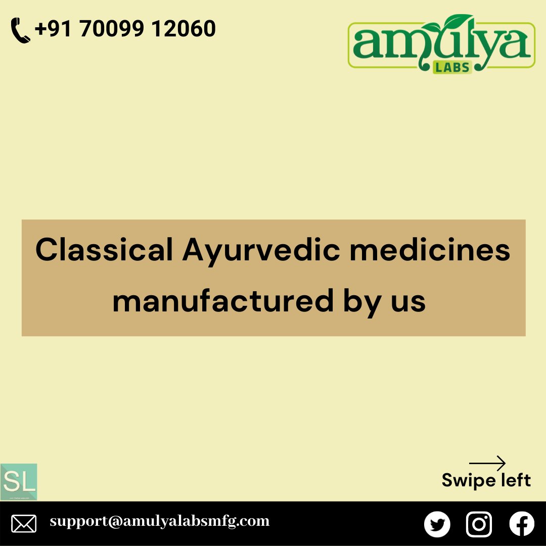 AmulyaLabs's tweet photo. Each of these categories includes several kinds of medicines.
All these medicines have different uses and benefits but all are equally effective in treating any imbalance in the human body. https://t.co/zJ7t5d2xhb

#medicinemaking #herbalmedicinemaking #sciencelab #ayurvedica https://t.co/WtlpfseXyh