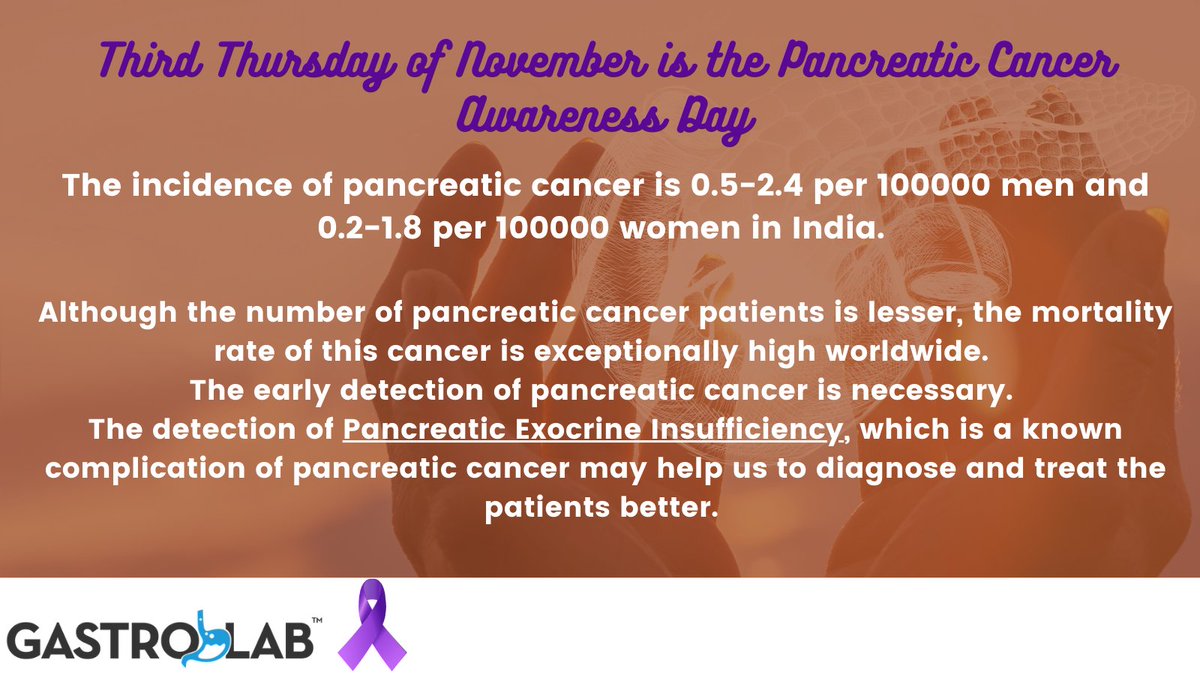 GastroLab_India's tweet photo. World Pancreatic Cancer Day
.
.
.
.
#PancreaticCancer https://t.co/HRGB8X245H