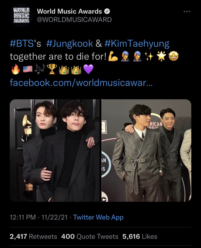 kkuktaes's tweet photo. taekook got official accounts screaming https://t.co/ibVvzPY8JS