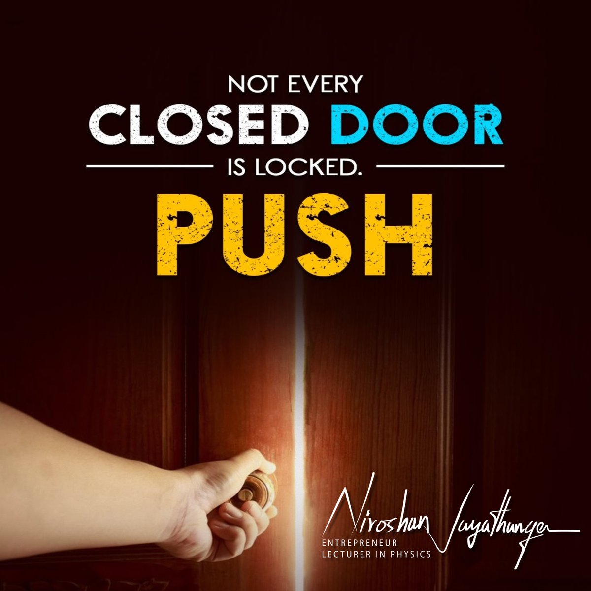PUSH.......... 
✌ 𝐓𝐡𝐢𝐧𝐤 𝐏𝐨𝐬𝐢𝐭𝐢𝐯𝐞𝐥𝐲 👍
Good Day!
𝗣𝗼𝘀𝗶𝘁𝗶𝘃𝗲 𝗠𝗶𝗻𝗱 ❤️

#motivationalquotesandquestion #sucessmindset #success #successmindset #successquotes #successtips #entrepreneurship #entrepreneurmotivation #entrepreneurmindset