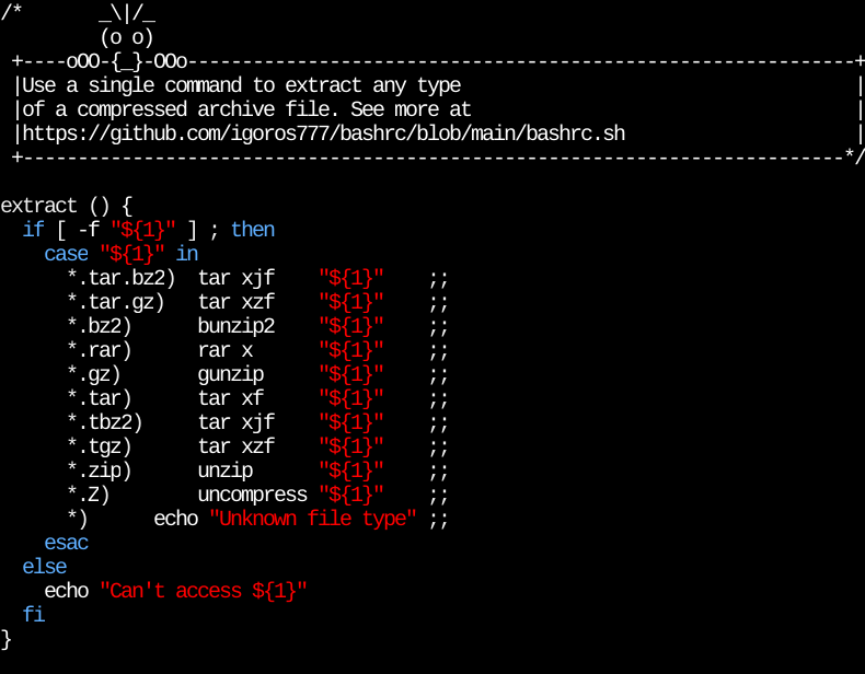 igor_os777's tweet image. For those of you who can't be bothered to remember the syntax for extracting TBZ2 archive format :-) #Linux #bash #unixshell #unix