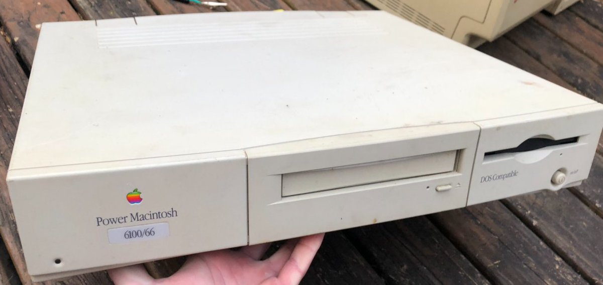 Scan_Lines_aus's tweet photo. Here's a cool one - Macintosh 6100/66 with DOS compatibility card! A very interesting machine indeed https://t.co/ie7BME2P64