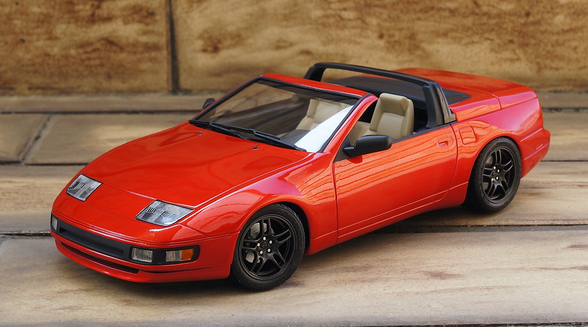 フジミ 300ZX コンバーチブル完成 ホイールはR33純正に変えた以外は