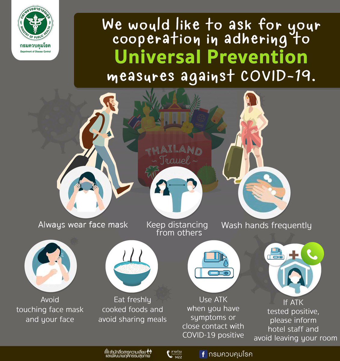 e22_ee22's tweet photo. We would like to ask for your cooperation in adhering to Universal Prevention measures against COVID-19

(เราอยากจะขอให้คุณร่วมมือในการยึดมั่นในมาตรการป้องกันสากลต้าน Covid-19)

#โควิด19 #โควิด19วันนี้ https://t.co/LsIH2ymOVE