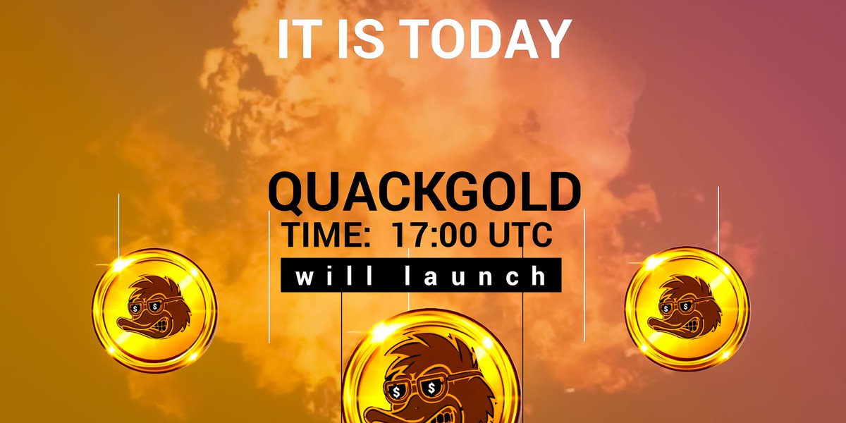 quack_gold's tweet photo. It's today🚀🚀🚀

We moon today fellas.

Ready your men!!!

Follow countdown here:
https://t.co/9LSBPC493Q

Website:
https://t.co/lx1GUAR0Oc

Read More:
https://t.co/pcsWAGsIZX

#QuackGold #Fairlaunchpad #cryptocurrencynews
#BSC https://t.co/kSxdS0Qkqt