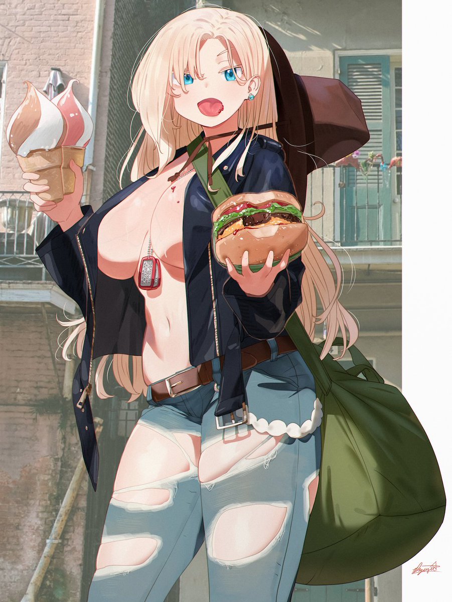 「"Wanna bite?" 」|フロリダちゃんのイラスト