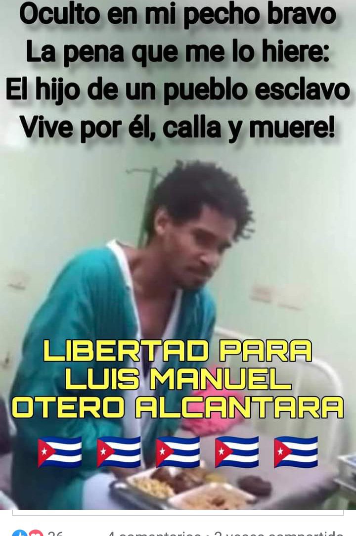 FHRCuba's tweet photo. Hagamos esta foto que la vea todo el Mundo No te quedes callado y exige la #libertad para Luis Manuel Otero ALCANTARA . #freeLuisManuel #FreeCuban https://t.co/VDnMvNywtq
