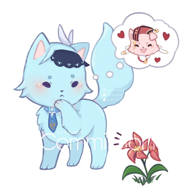 いぬえんとネコエウ、その2
Wanfei &amp; Eunyan 2

Love letter💌

---------

Artist: Kuro Blaire

#eufei 