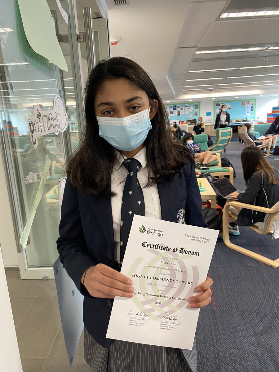 HHKSAnderson's tweet photo. Congratulations to Aryaa and Natasha for being highly commended in the HK Specimen Drawing Competition and to Rachel for competing in the Inter-school Equestrian Challenge! Looking forward to more wonderful achievements in the rest of the term! https://t.co/182y0yJ8jv
