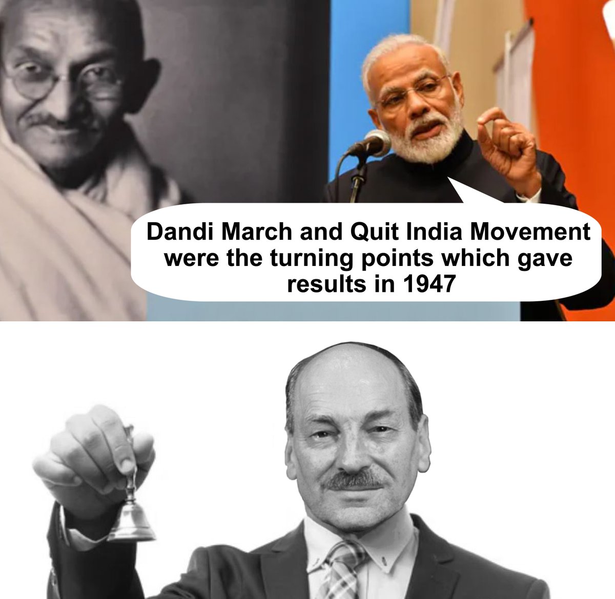 tweetbiplab's tweet photo. According to Clement Attlee, Gandhi’s role in the British decision to quit India was “Minimal".
It was #Netaji #SubhasChandraBose and his Indian National Army which forced British Government to leave India.
#ModiGovtLied #TransferofPower #DominionStatus #AzadiKaAmritMahotsav https://t.co/F2j1iorhaI