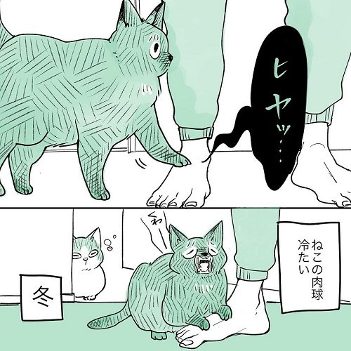 「ねこの肉球冷たい 冬」 ヒンヤリした肉球で冬の訪れを感じる猫飼いの漫画に共感の声続々 https://t.co/6FzehWlrSb 